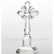 Кристалл крест с подставкой,религиозные Хрустальный крест для свадебного подарка
